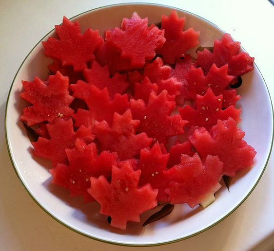 simple canada day treat watermelon maple leaf parenting moncton