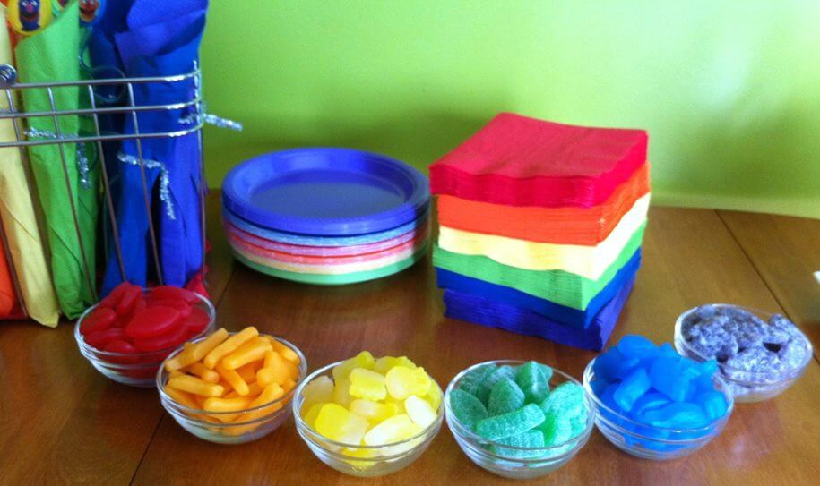rainbow birthday party treats snacks food