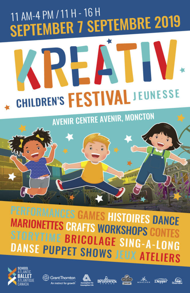 kids festival moncton fall 2019 kreativ childrens jeunesse atlantic ballet avenir centre games fun family