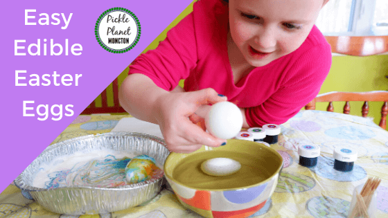 easy edible whipped cream dyed easter eggs pickle planet