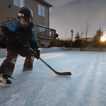 how to make DIY backyard ice rink skating hockey