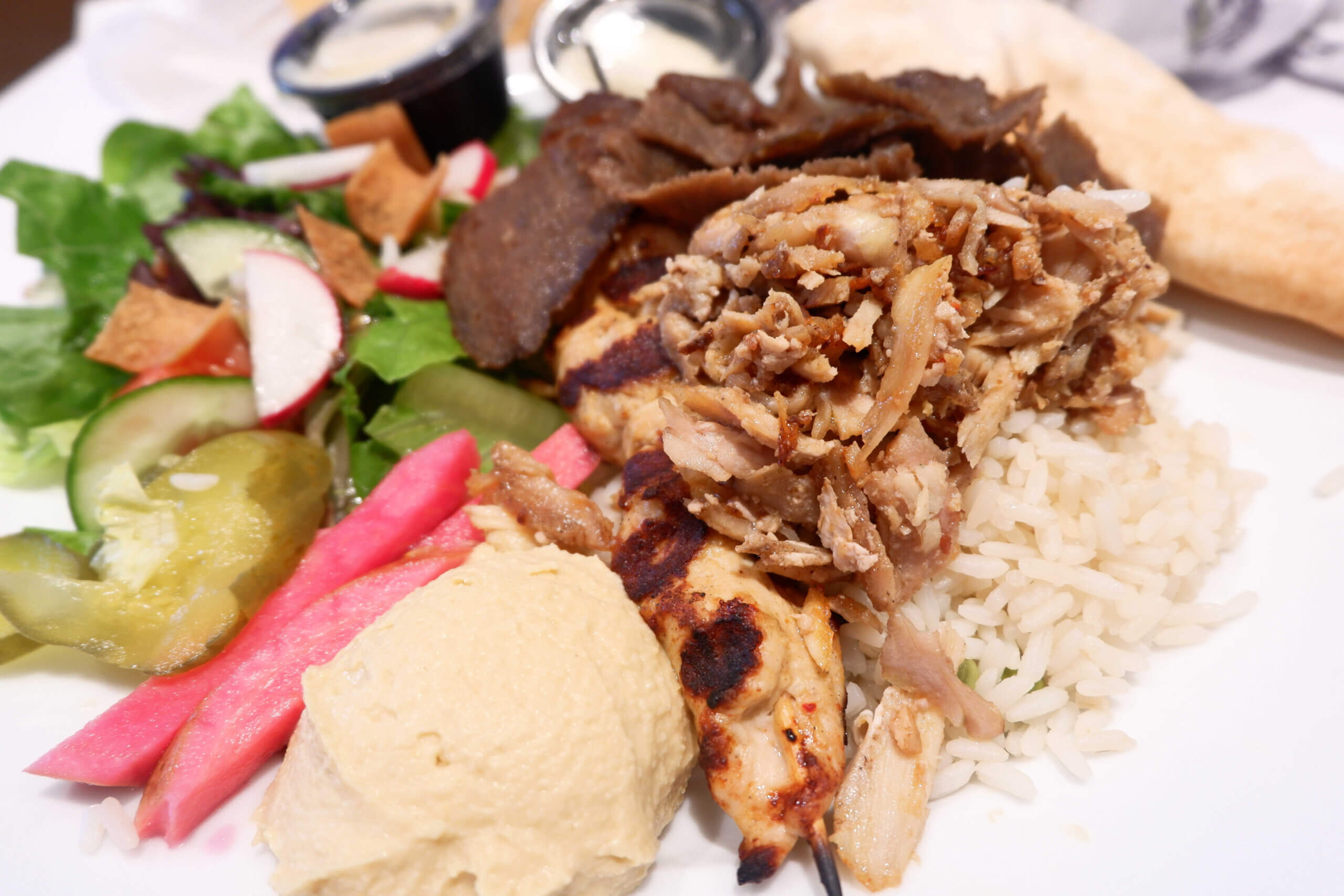 mezza moncton family food souvlaki shawarma donair mixed plate healthy fast to go lebanese pickle planet