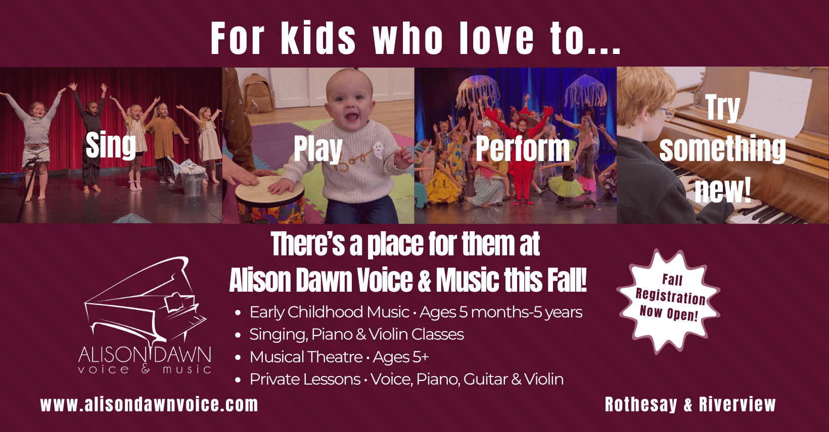 music classes kids family moncton riverview dieppe toddler singing